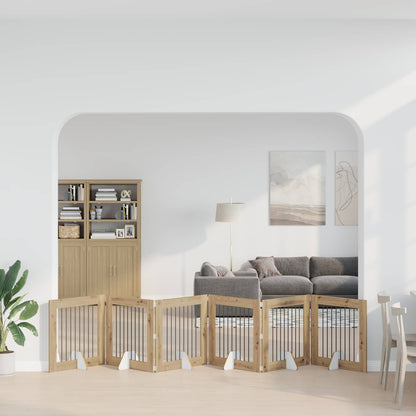Cancello per cani con supporti 6 pcs Rovere Artigianale | homemem39