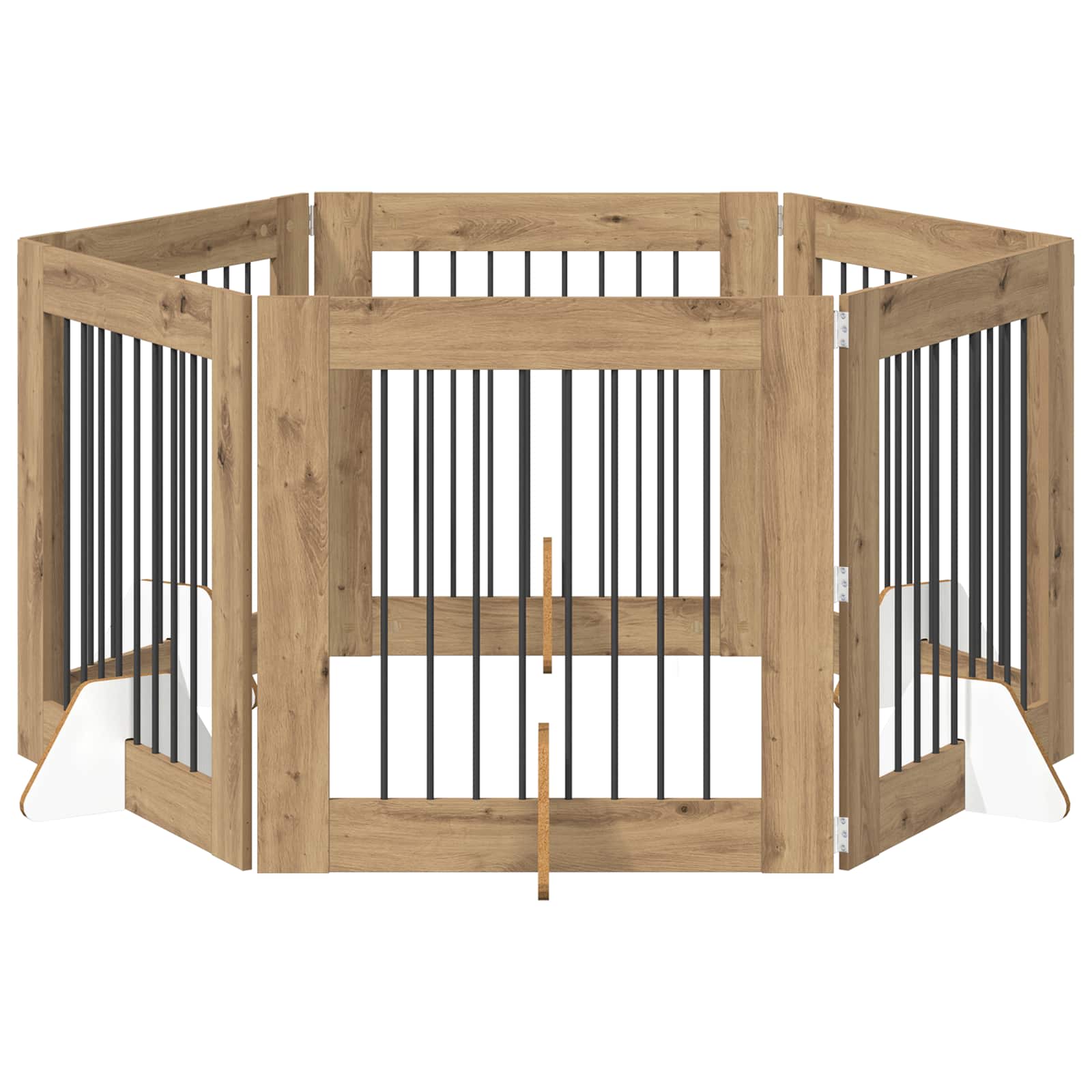 Cancello per cani con supporti 6 pcs Rovere Artigianale | homemem39