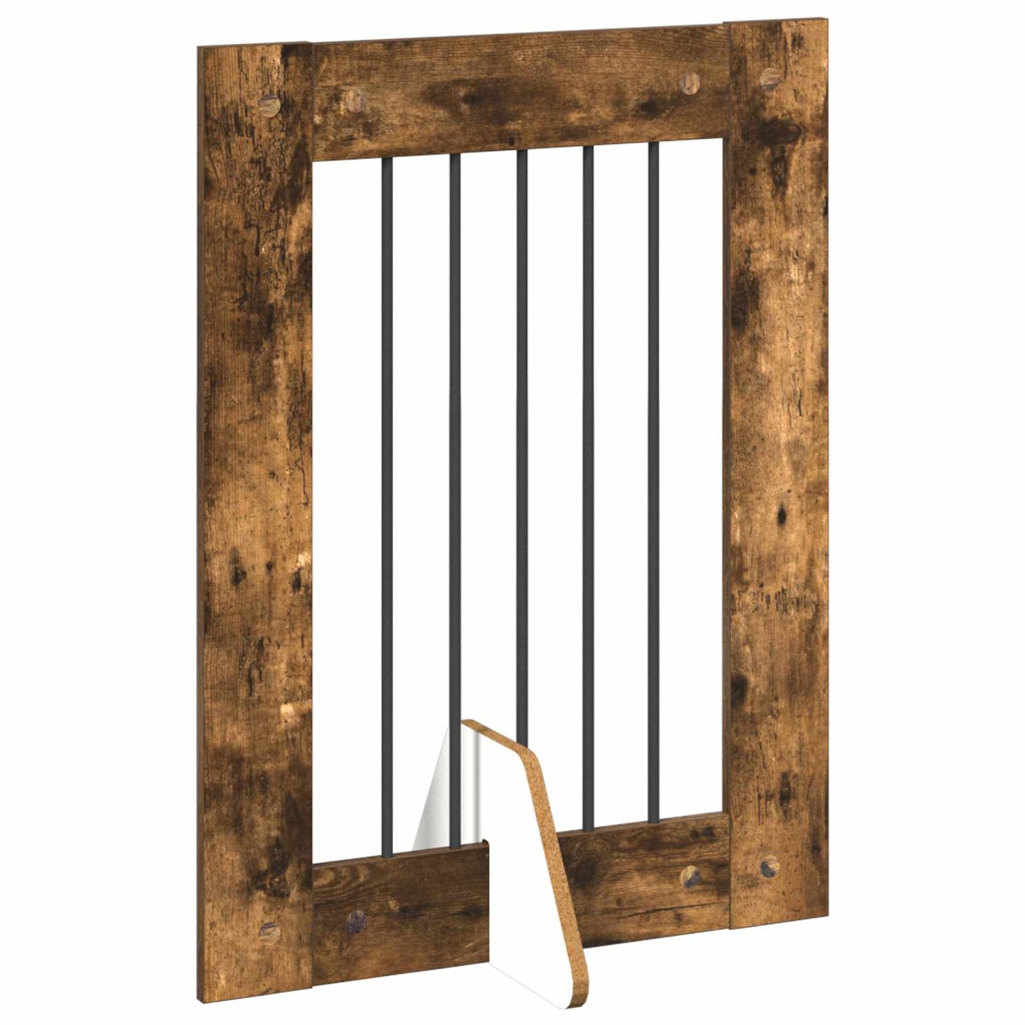 Cancello per cani con supporti 2 pcs Rovere Fumo 60 x 80 cm | homemem39