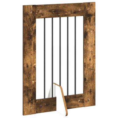 Cancello per cani con supporti 2 pcs Rovere Fumo 60 x 80 cm | homemem39
