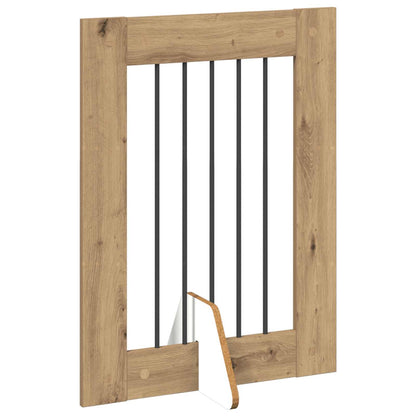 Cancello per cani con supporti 2 pcs Rovere Artigianale | homemem39