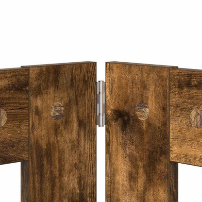 Cancello per cani con supporti 4 pcs Rovere Fumo 60 x 80 cm | homemem39