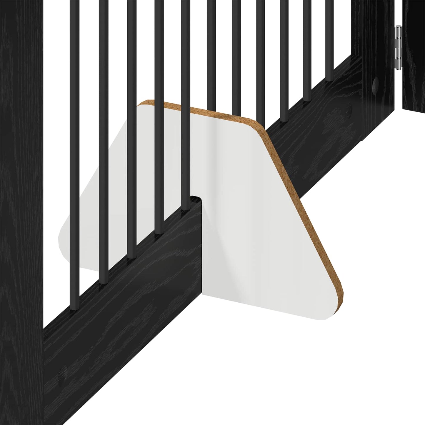 Cancello per cani con supporti 2 pcs Rovere Nero 100 x 60 cm | homemem39