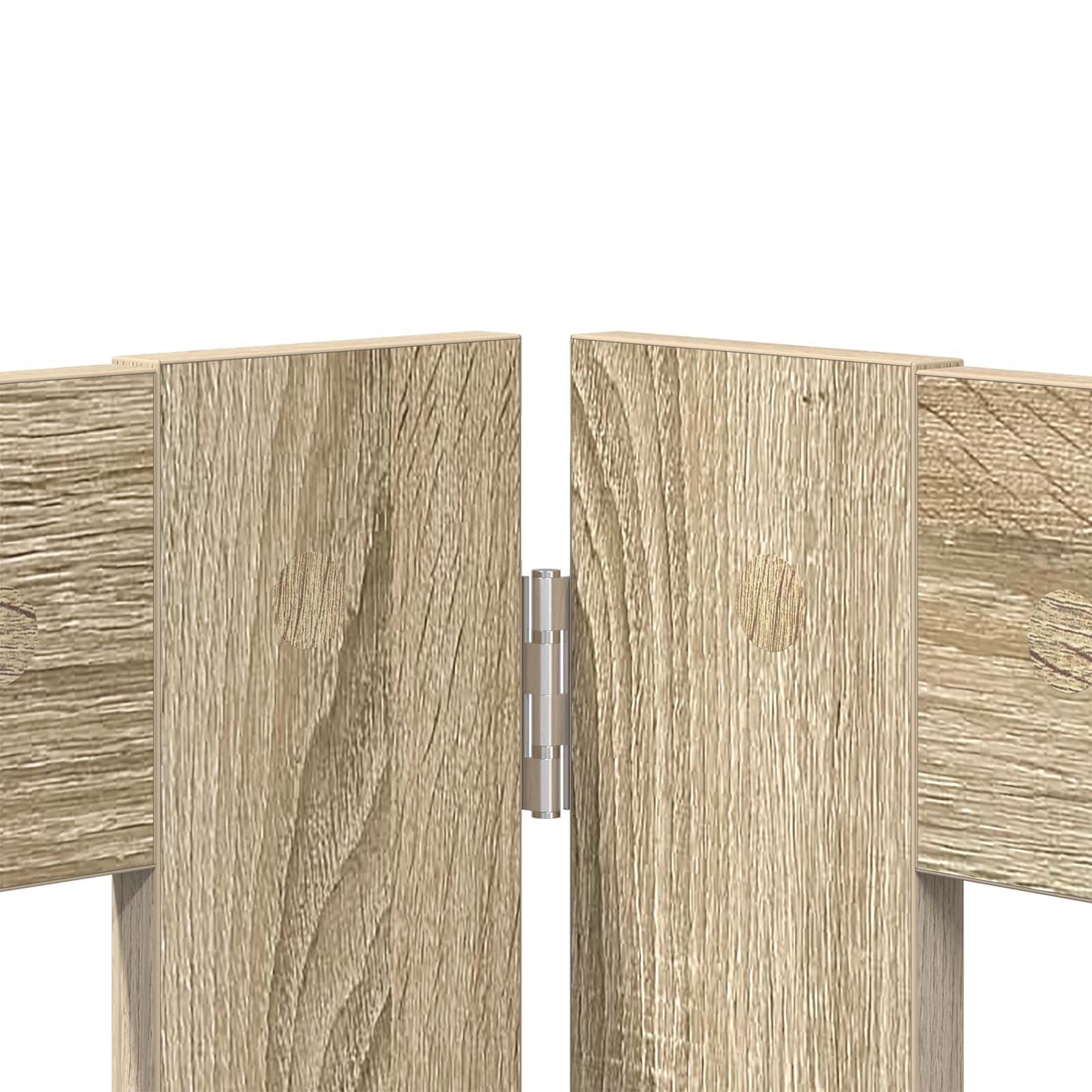 Cancello per cani con supporti 2 pcs Rovere Sonoma 100 x 60 cm | homemem39