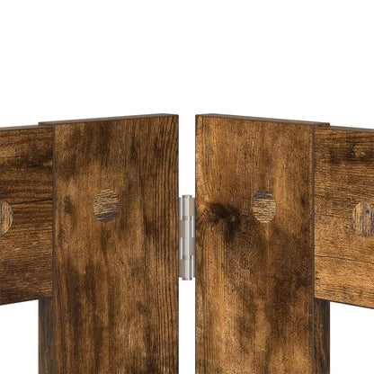 Cancello per cani con supporti 2 pcs Rovere Fumo 100 x 60 cm | homemem39