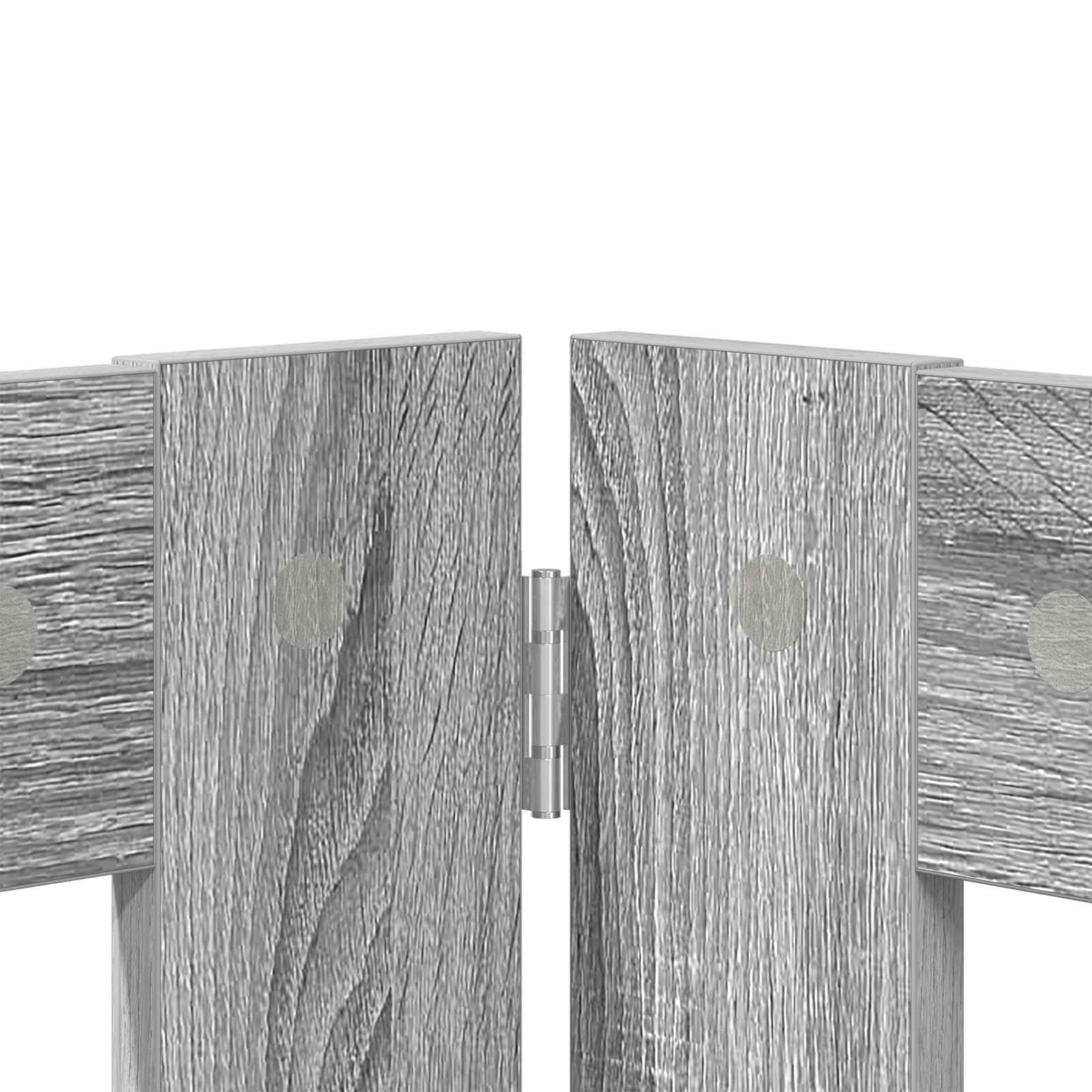 Cancello per cani con supporti 2 pcs Grigio Sonoma 100 x 60 cm | homemem39