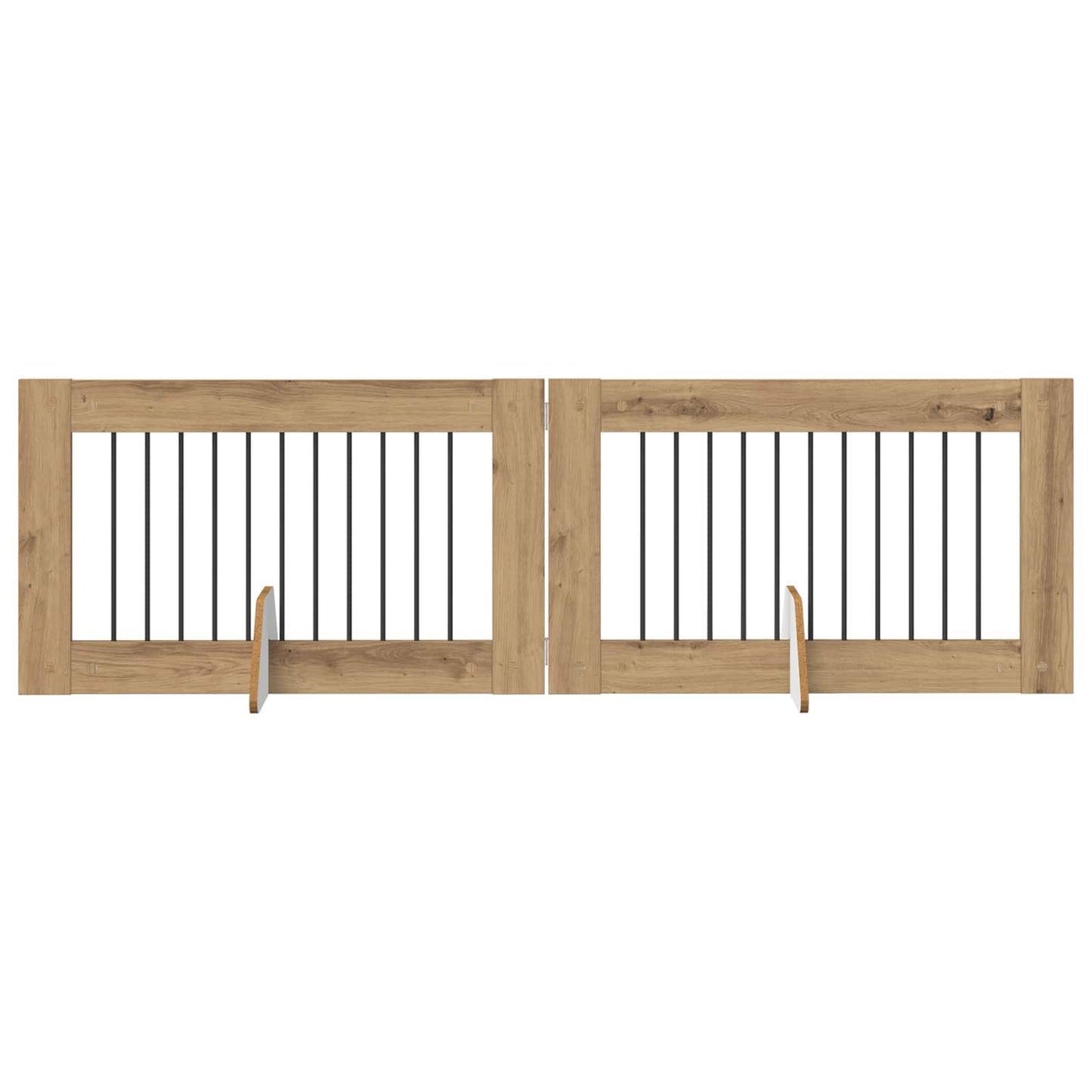 Cancello per cani con supporti 2 pcs Rovere Artigianale | homemem39