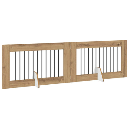Cancello per cani con supporti 2 pcs Rovere Artigianale | homemem39