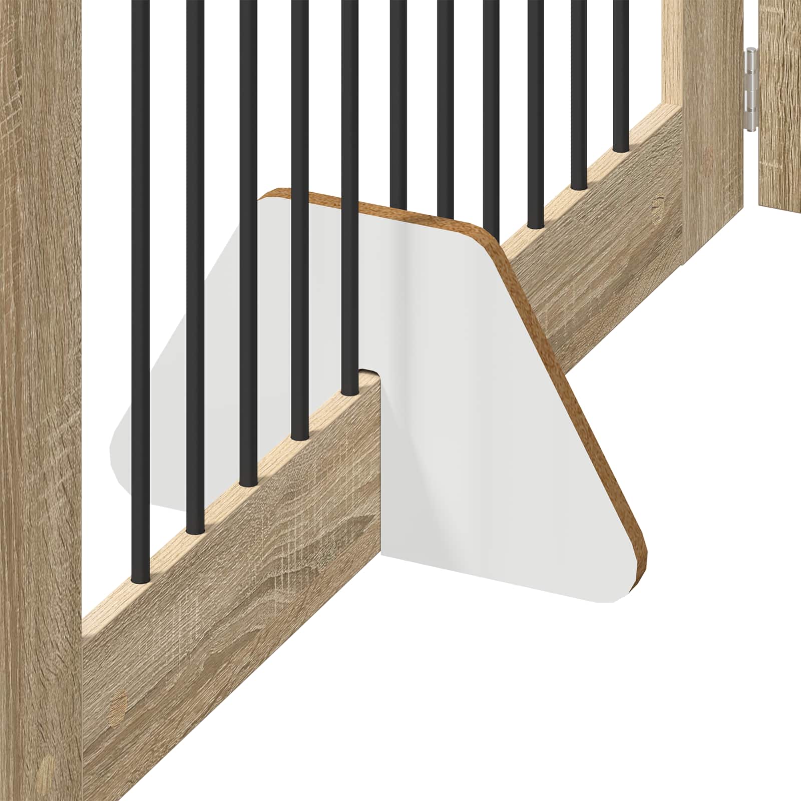 Cancello per cani con supporti 4 pcs Rovere Sonoma 100 x 60 cm | homemem39