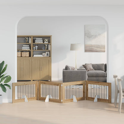Cancello per cani con supporti 4 pcs Rovere Artigianale | homemem39