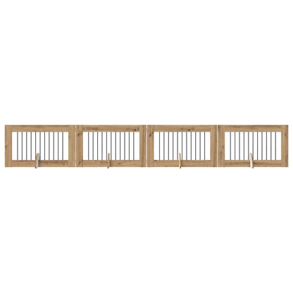 Cancello per cani con supporti 4 pcs Rovere Artigianale | homemem39