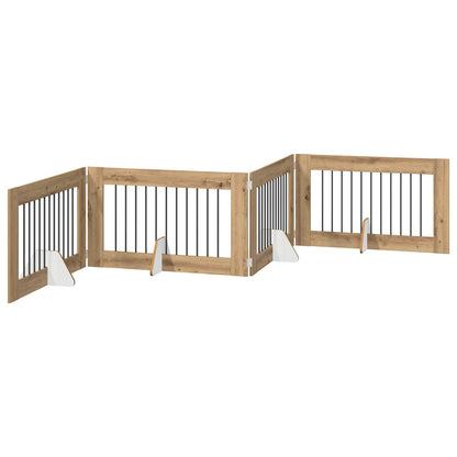 Cancello per cani con supporti 4 pcs Rovere Artigianale | homemem39