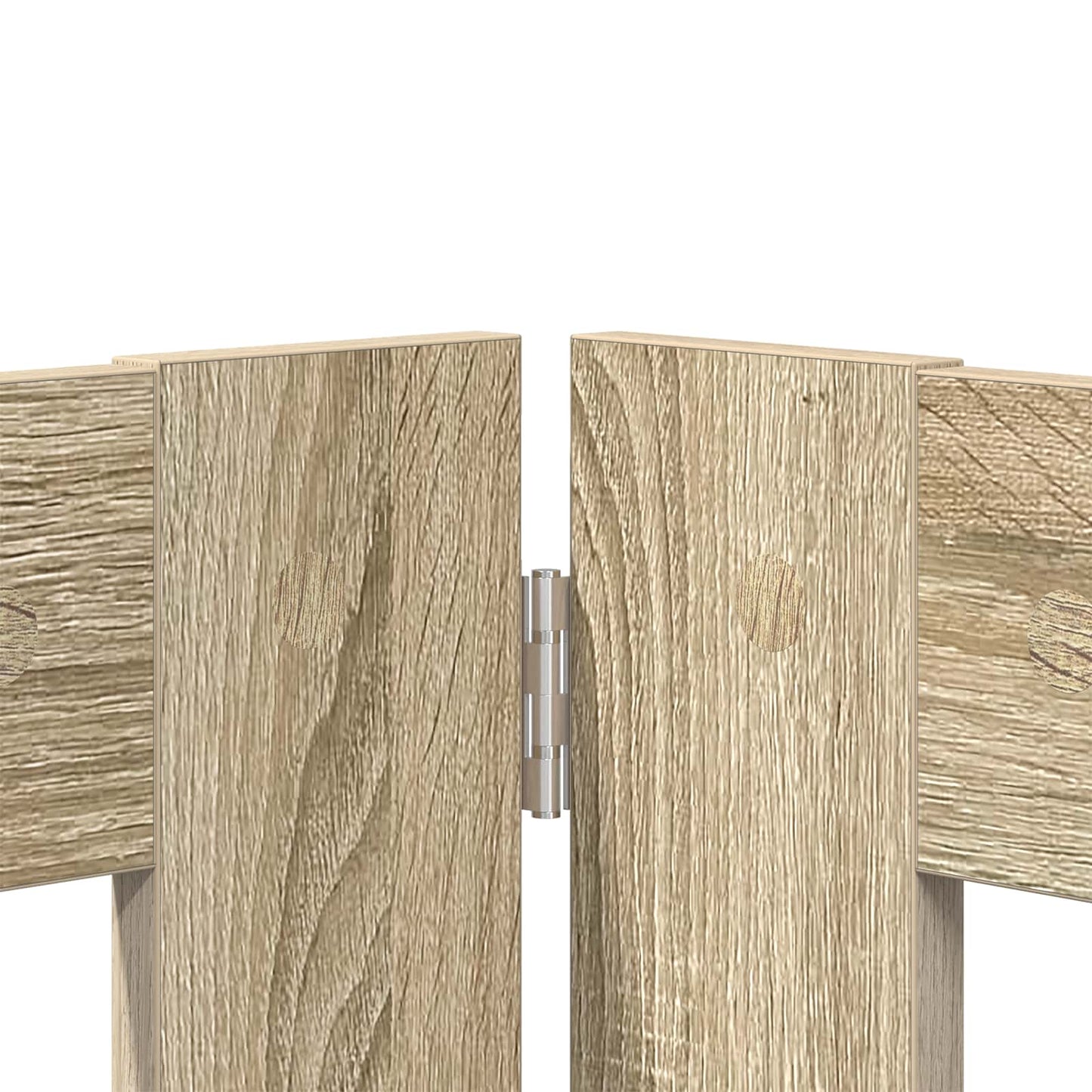 Cancello per cani con supporti 6 pcs Rovere Sonoma 100 x 60 cm | homemem39