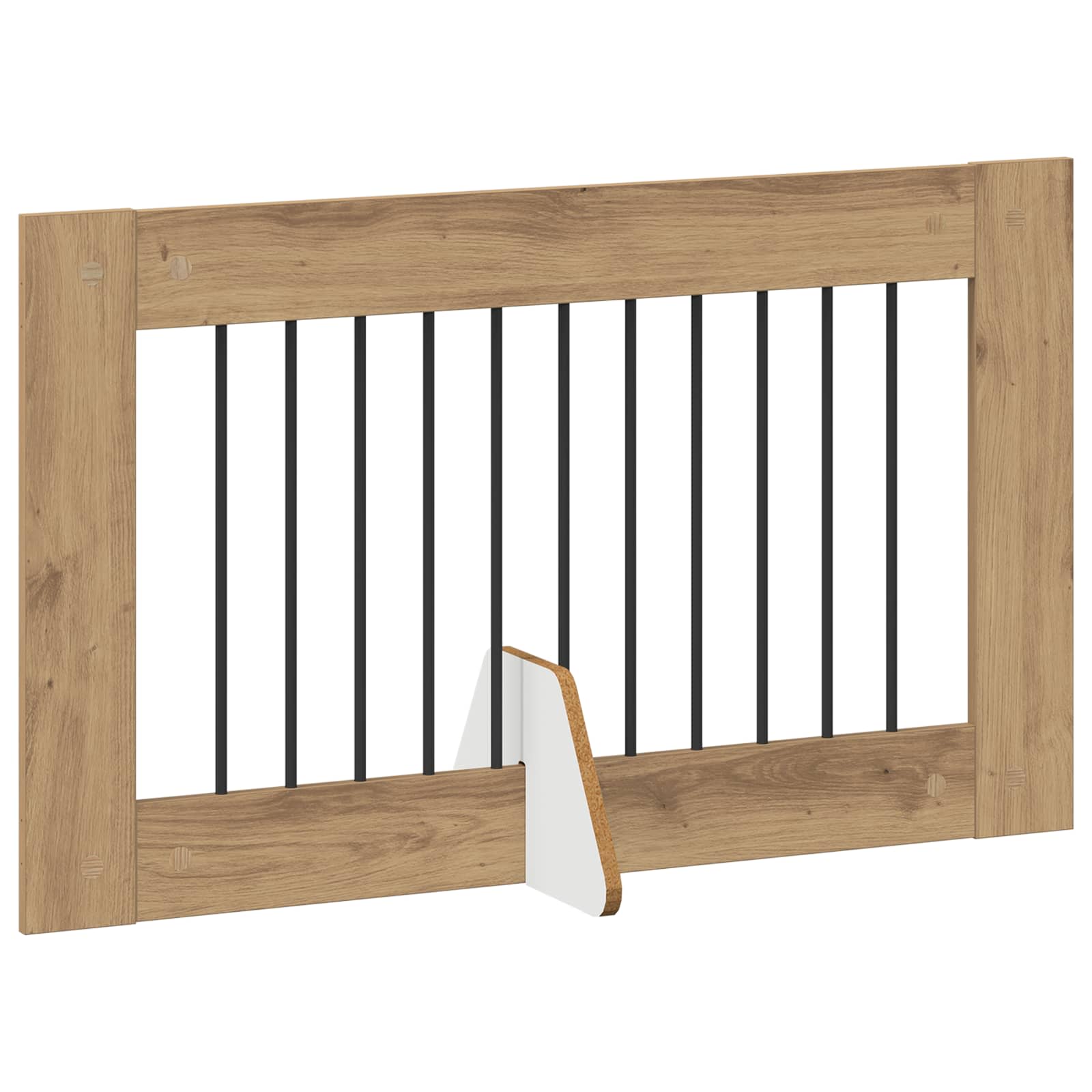 Cancello per cani con supporti 6 pcs Rovere Artigianale | homemem39