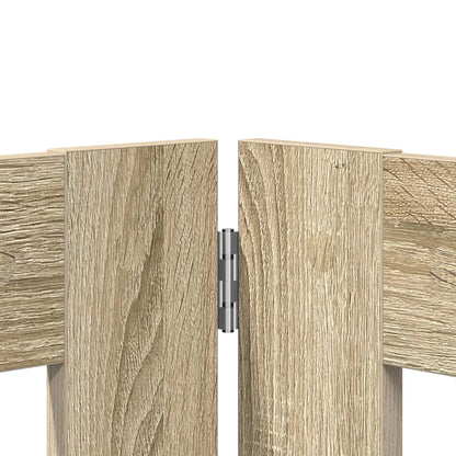 Cancello per cani con supporti 2 pcs Rovere Sonoma 80 x 60 cm | homemem39