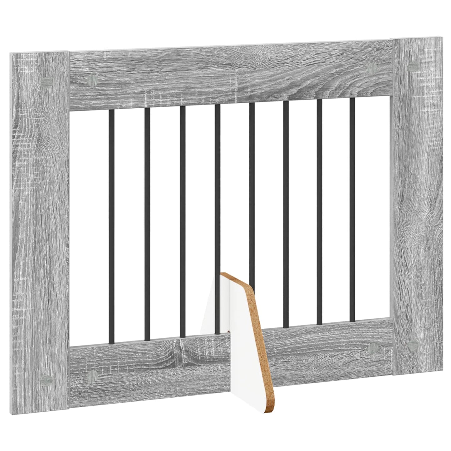 Cancello per cani con supporti 2 pcs Grigio Sonoma 80 x 60 cm | homemem39