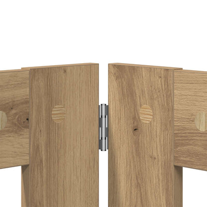 Cancello per cani con supporti 2 pcs Rovere Artigianale | homemem39