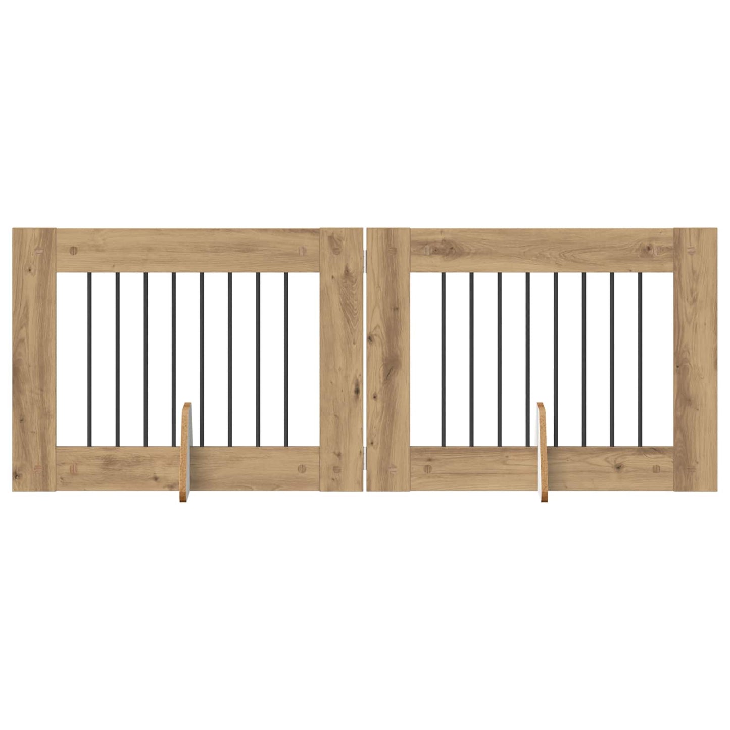 Cancello per cani con supporti 2 pcs Rovere Artigianale | homemem39