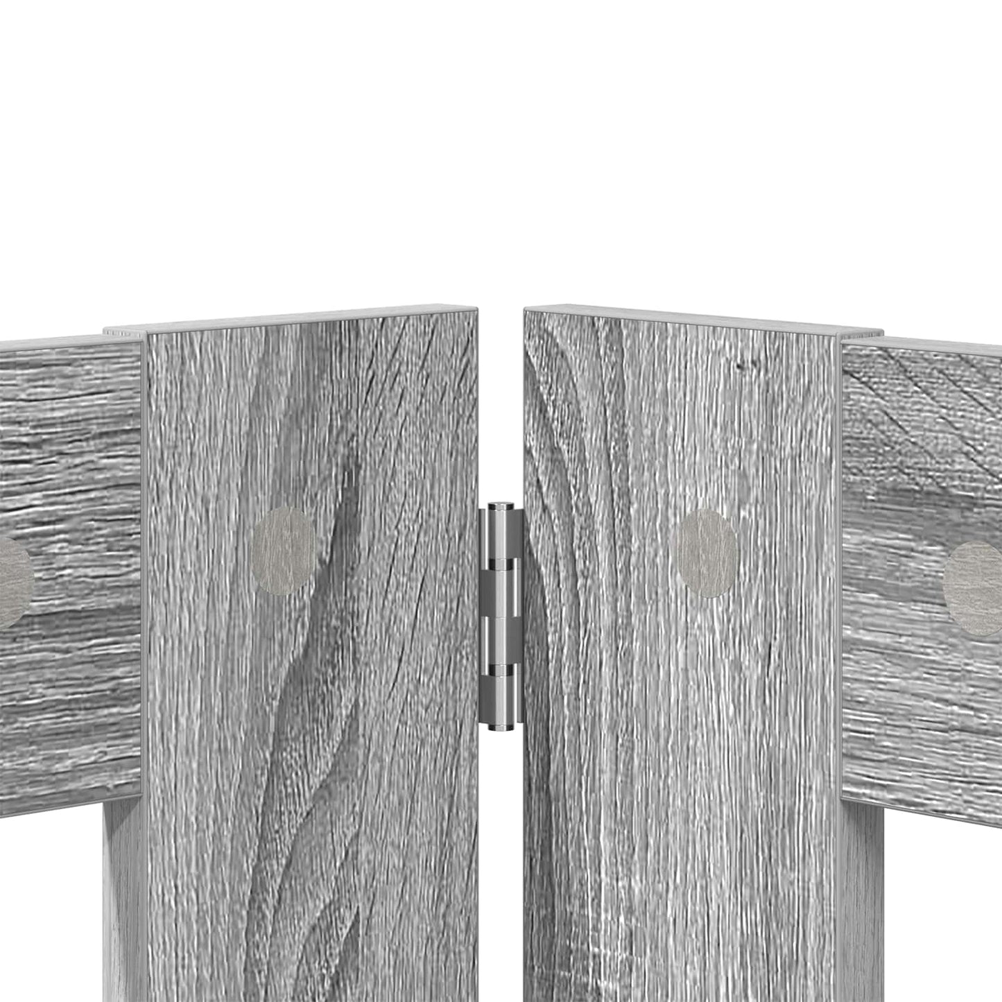 Cancello per cani con supporti 4 pcs Grigio Sonoma 80 x 60 cm | homemem39