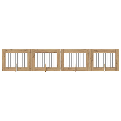 Cancello per cani con supporti 4 pcs Rovere Artigianale | homemem39
