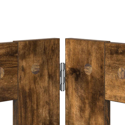 Cancello per cani con supporti 6 pcs Rovere Fumo 80 x 60 cm | homemem39