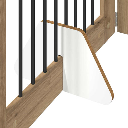 Cancello per cani con supporti 6 pcs Rovere Artigianale | homemem39