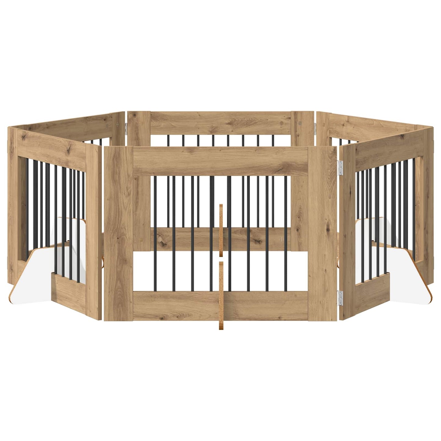 Cancello per cani con supporti 6 pcs Rovere Artigianale | homemem39