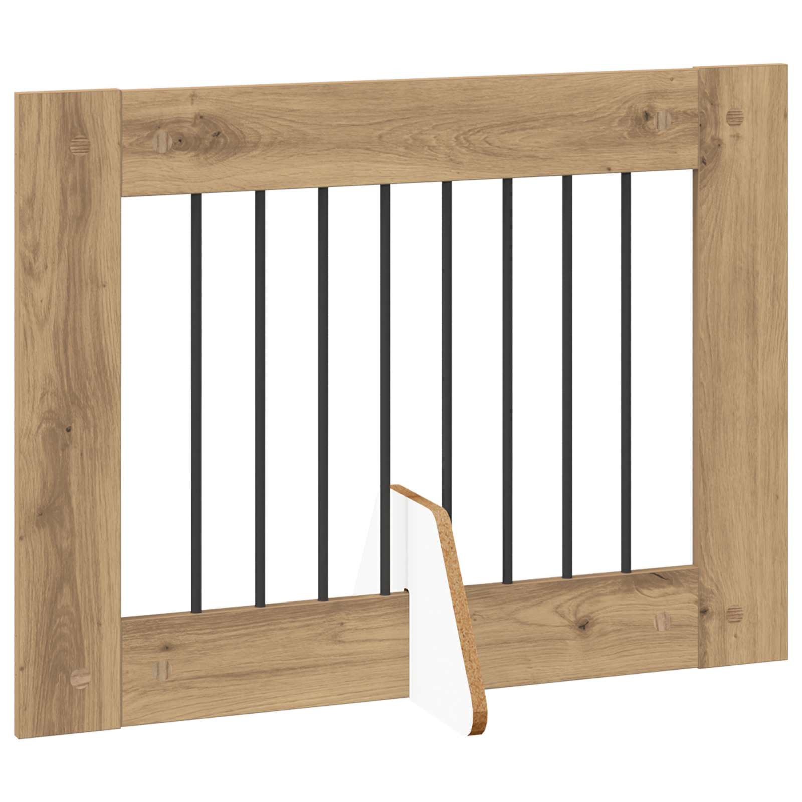 Cancello per cani con supporti 6 pcs Rovere Artigianale | homemem39