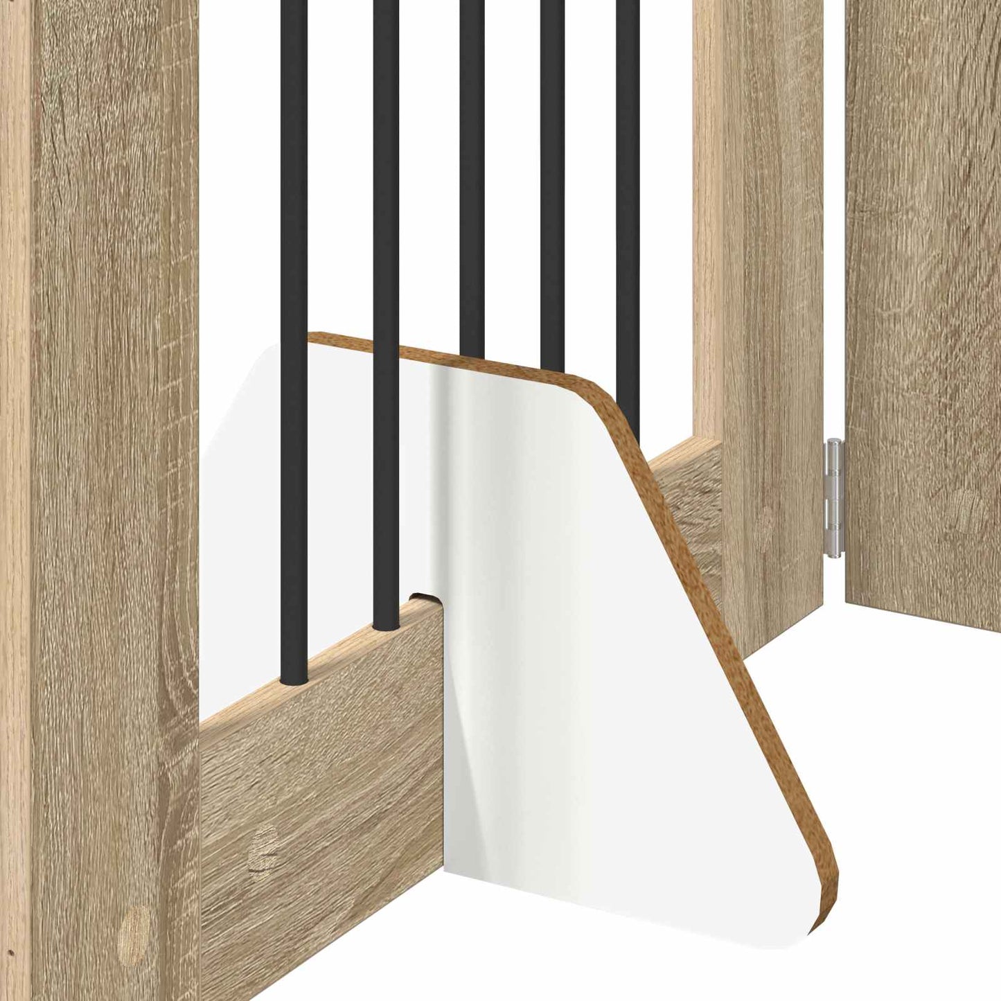 Cancello per cani con supporti 2 pcs Rovere Sonoma 60 x 60 cm | homemem39