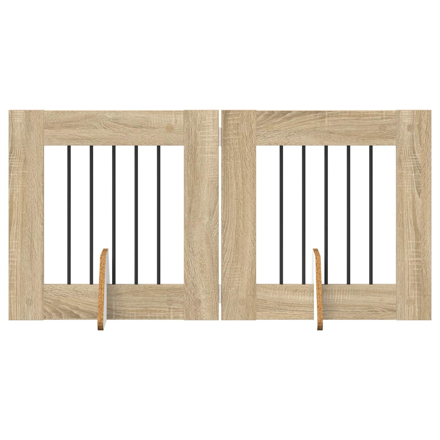 Cancello per cani con supporti 2 pcs Rovere Sonoma 60 x 60 cm | homemem39