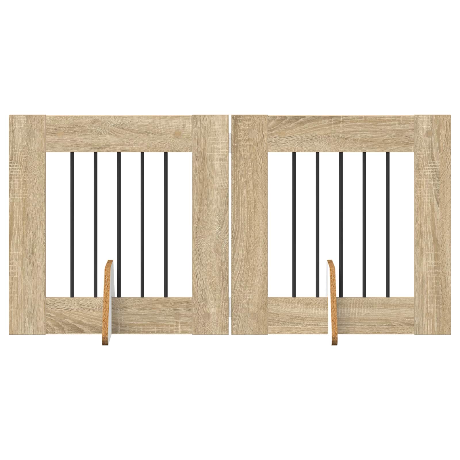 Cancello per cani con supporti 2 pcs Rovere Sonoma 60 x 60 cm | homemem39