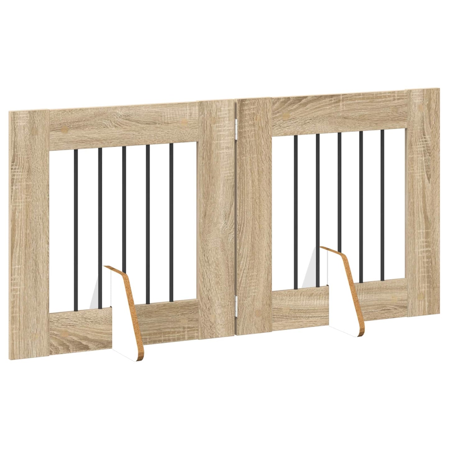 Cancello per cani con supporti 2 pcs Rovere Sonoma 60 x 60 cm | homemem39