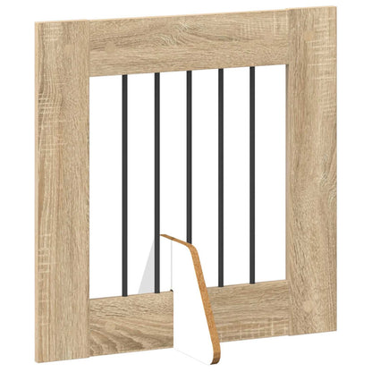 Cancello per cani con supporti 2 pcs Rovere Sonoma 60 x 60 cm | homemem39