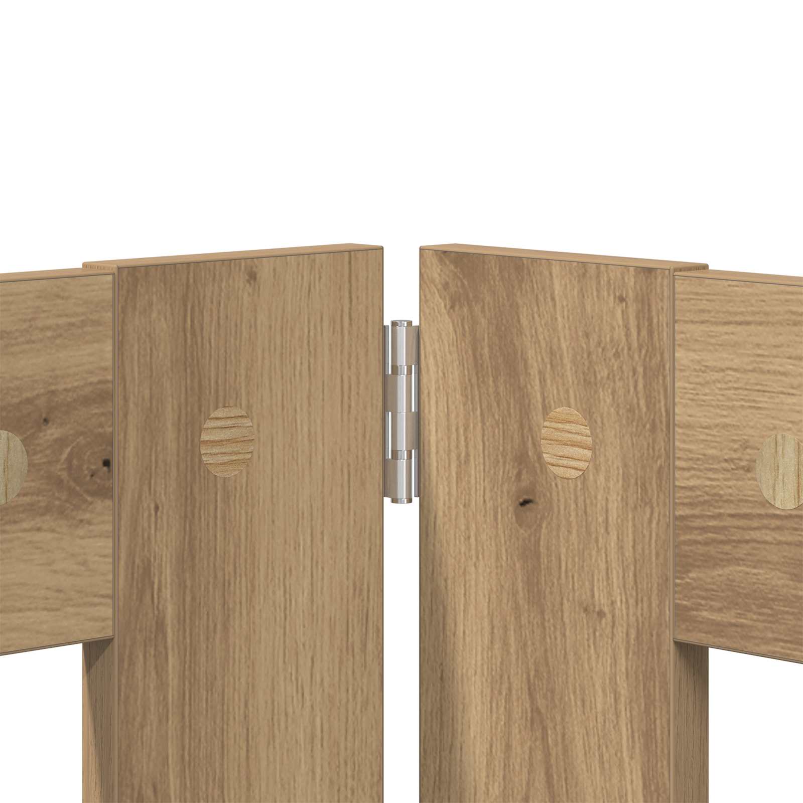 Cancello per cani con supporti 2 pcs Rovere Artigianale | homemem39