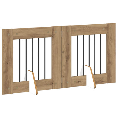 Cancello per cani con supporti 2 pcs Rovere Artigianale | homemem39