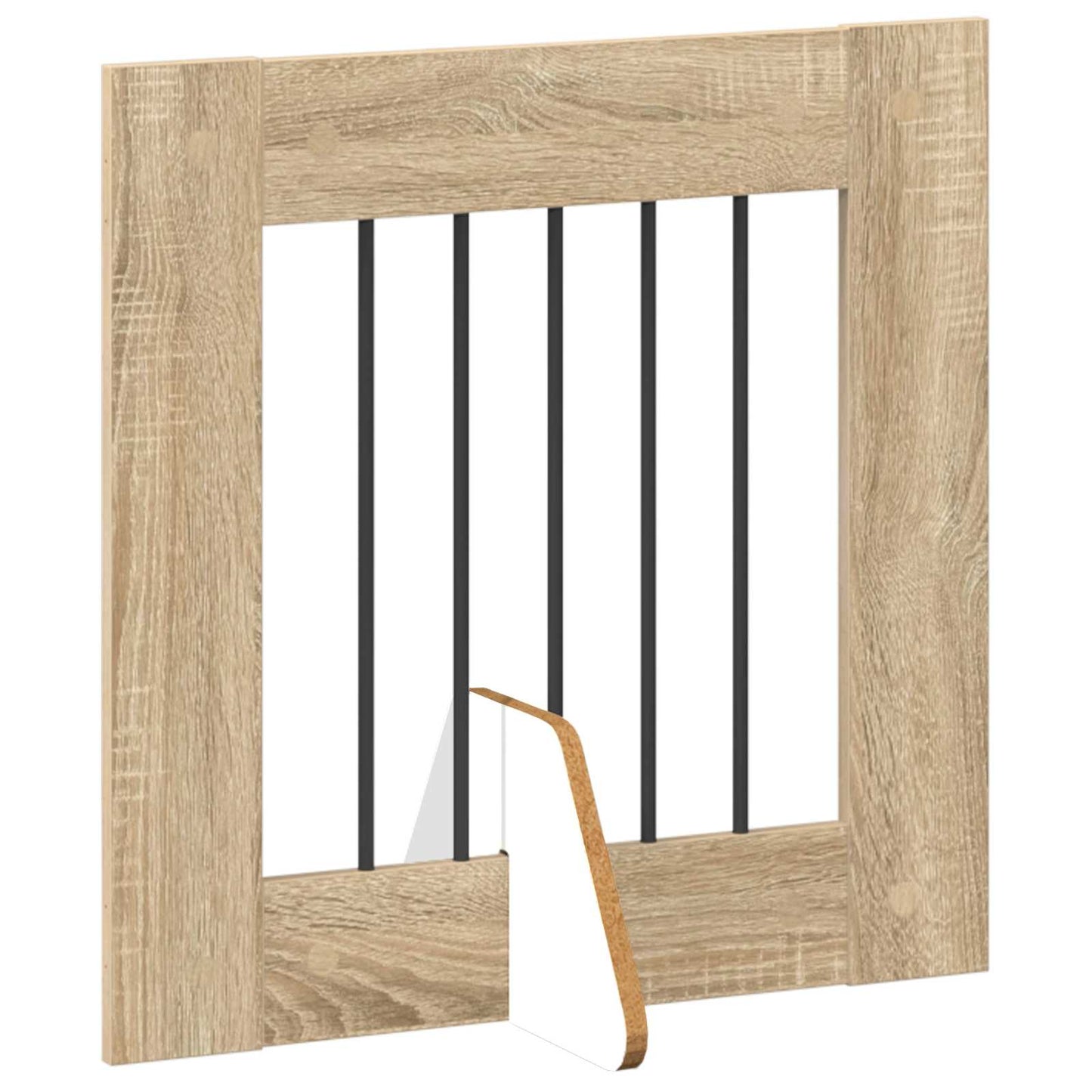 Cancello per cani con supporti 6 pcs Rovere Sonoma 60 x 60 cm | homemem39