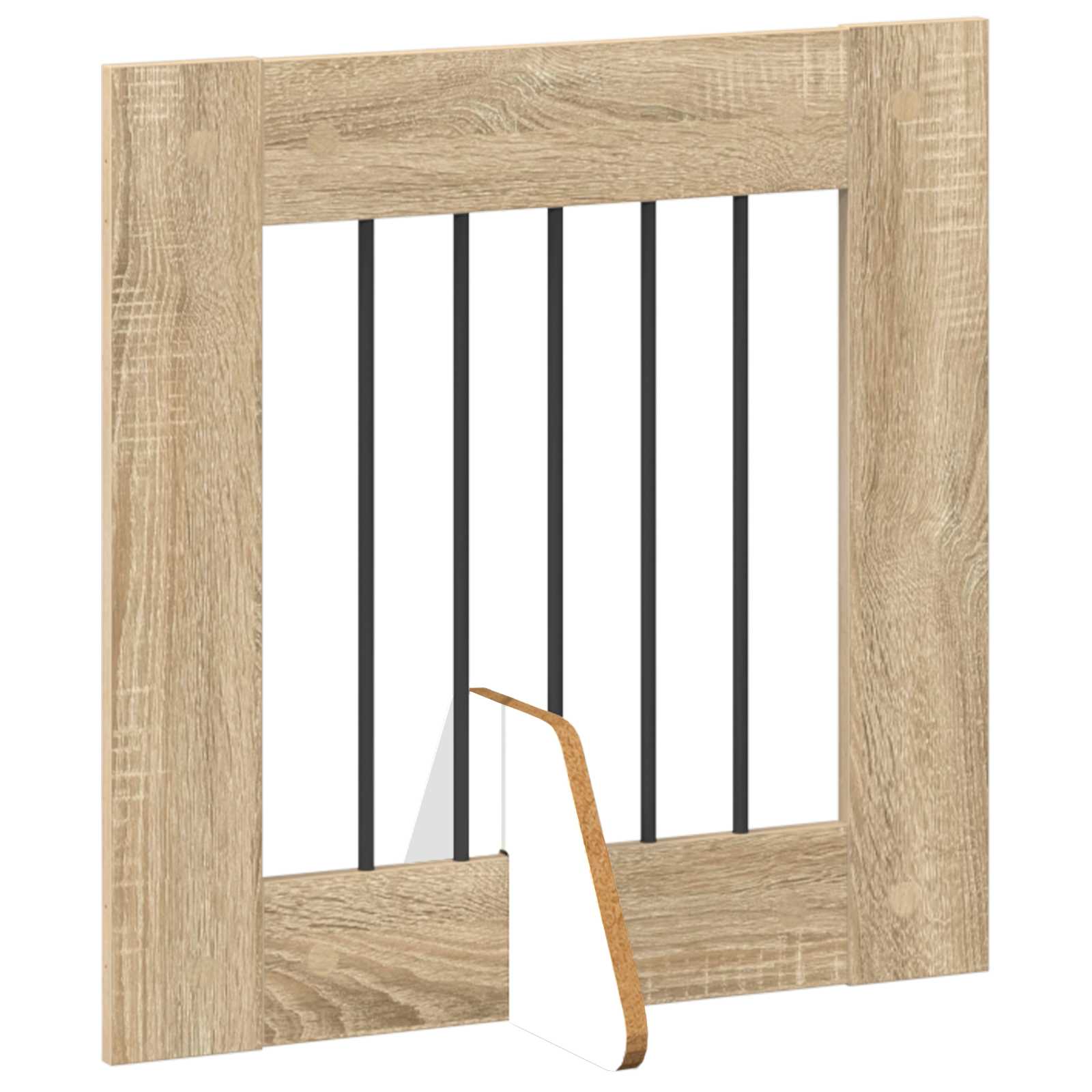 Cancello per cani con supporti 6 pcs Rovere Sonoma 60 x 60 cm | homemem39
