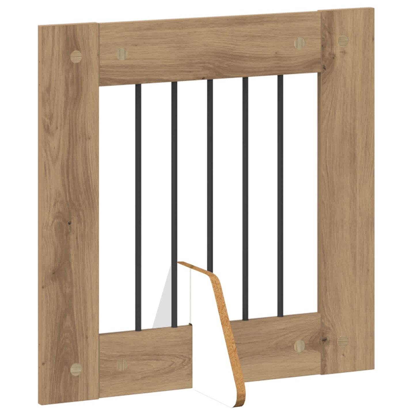 Cancello per cani con supporti 6 pcs Rovere Artigianale | homemem39