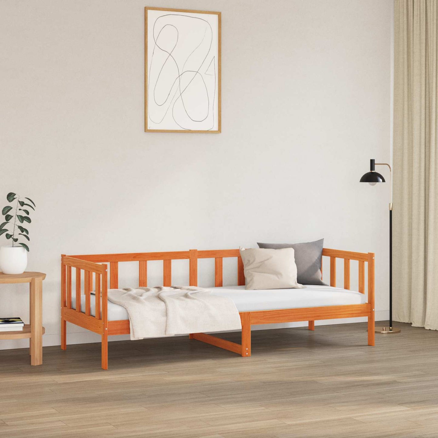 Struttura del letto Marrone cerato 80 x 200 cm Pino massello | homemem39