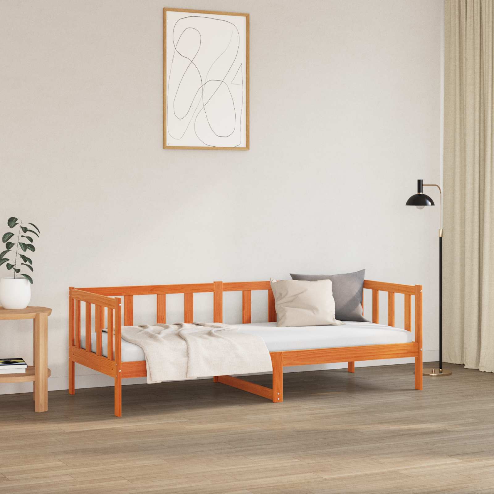 Struttura del letto Marrone cerato 80 x 200 cm Pino massello | homemem39