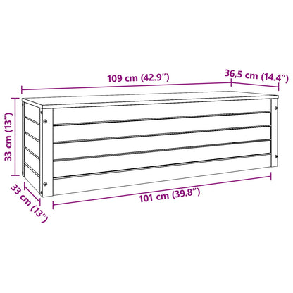 Scatola di Stoccaggio Marrone cerato 109 x 36,5 x 33 cm