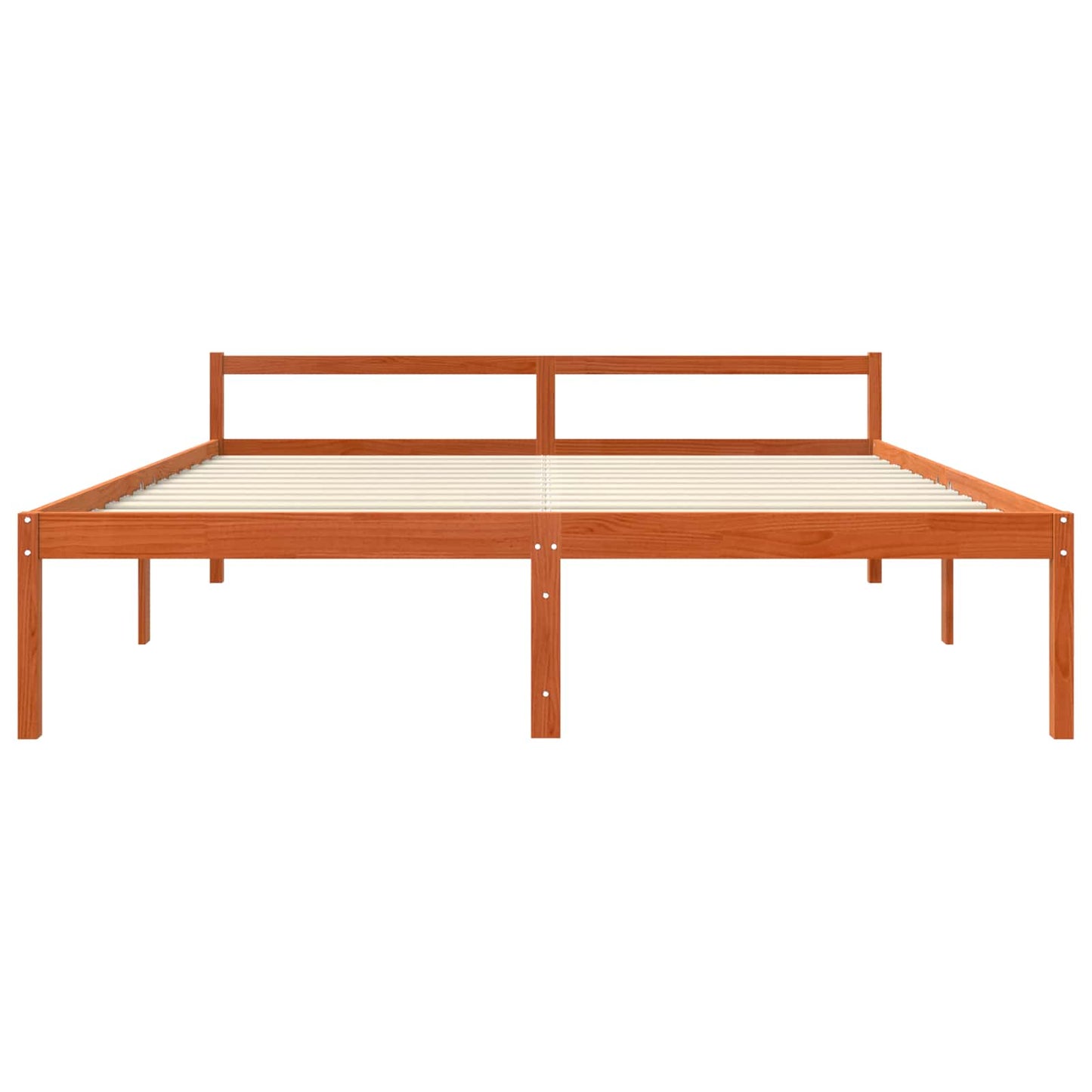 Struttura del letto Marrone cerato 200 x 200 cm Pino massello