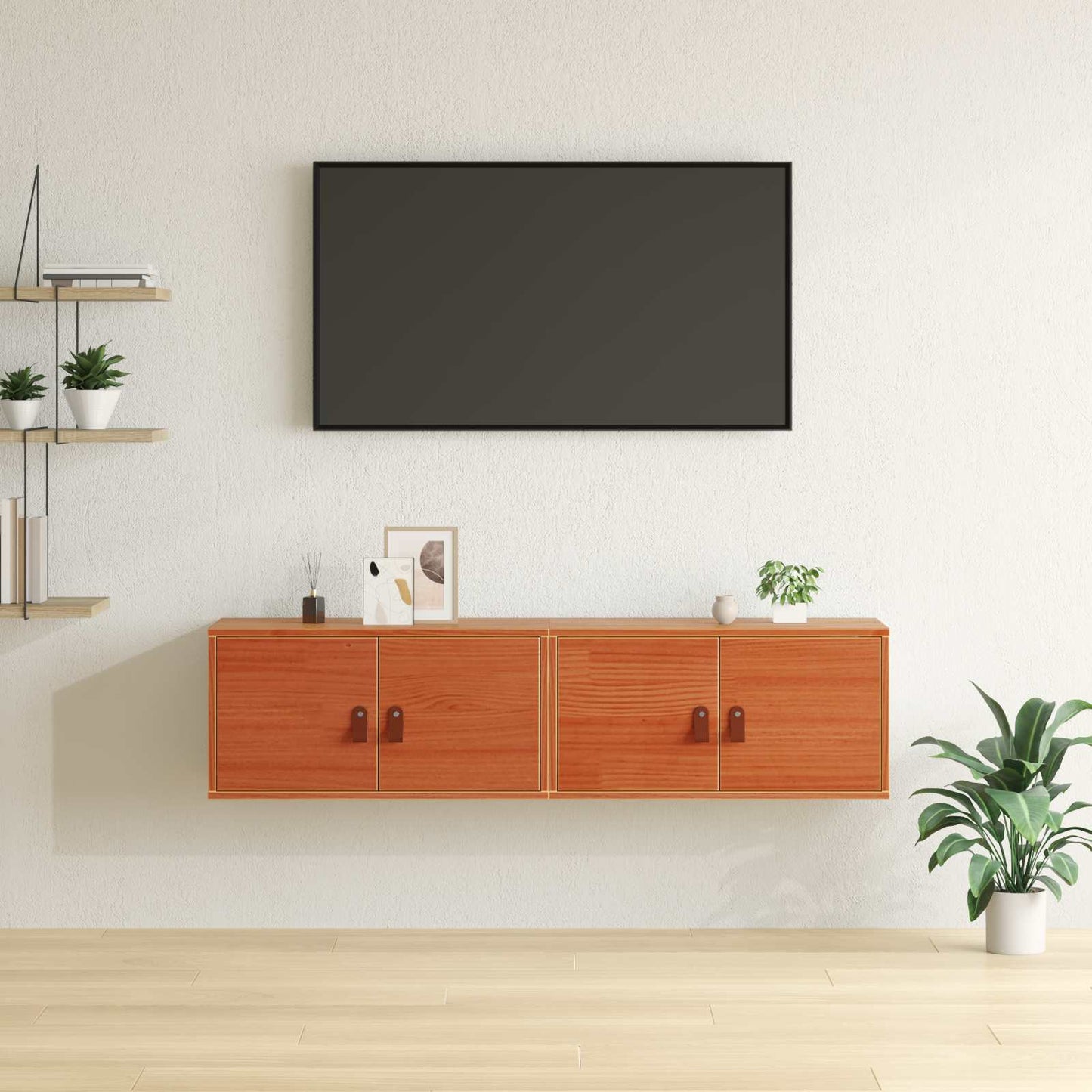 Armadietto a muro 2 pcs Marrone cerato 60 x 30 x 30 cm | homemem39
