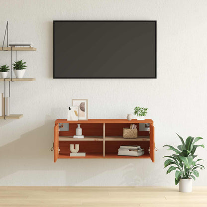Armadietto a muro Marrone cerato 80 x 30 x 30 cm Pino massello | homemem39