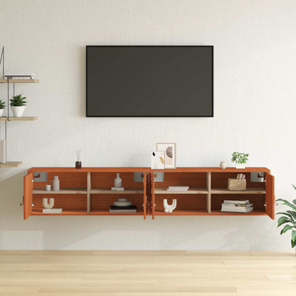 Armadietto a muro 2 pcs Marrone cerato 80 x 30 x 30 cm | homemem39