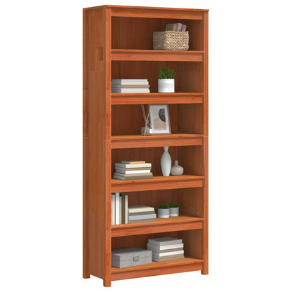 Armadio per Libri Marrone cerato 80 x 35 x 183 cm Pino massello | homemem39