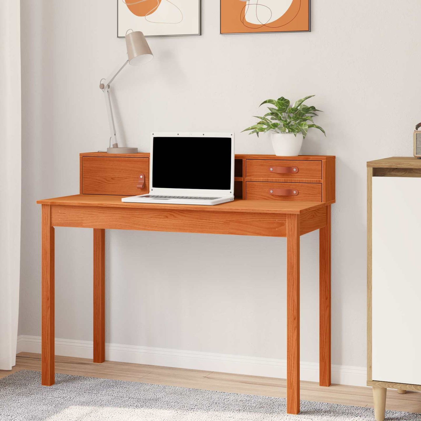 Scrivania con cassetto Marrone cerato 110 x 50 x 93 cm | homemem39