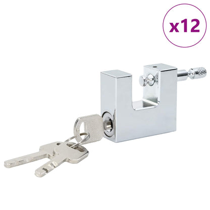 Lucchetto 12 pcs Argento Acciaio | homemem39