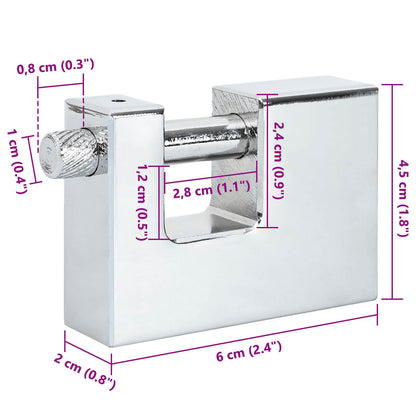Lucchetto 6 pcs Argento Acciaio | homemem39