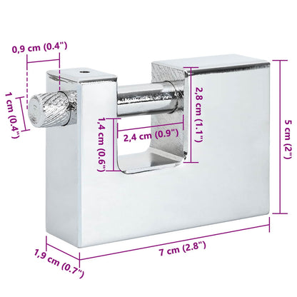 Lucchetto 2 pcs Argento Acciaio | homemem39
